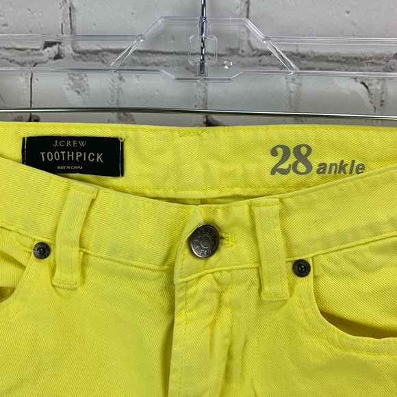 J Crew Yellow Toothpick Ankle Skinny Jeans 👖 - Picture 3 of 5